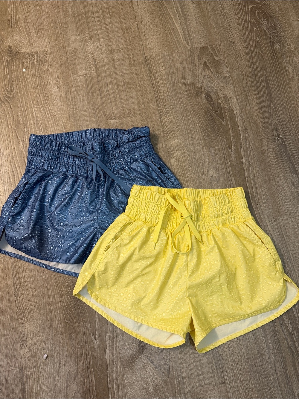 ZYIA Bubble Water Drop Bomber Shorts Bundle Size S Blue & Yellow